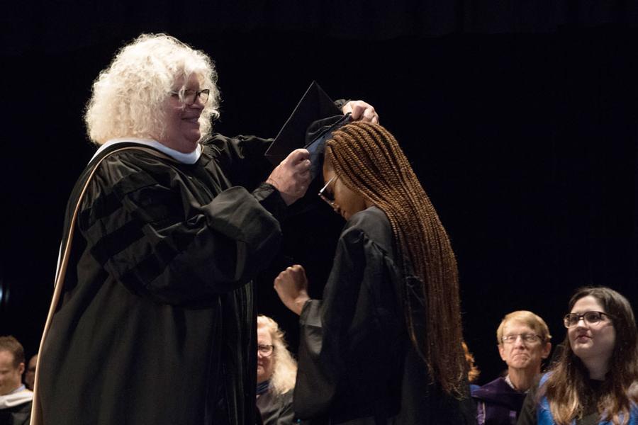 Student is capped during senior investiture